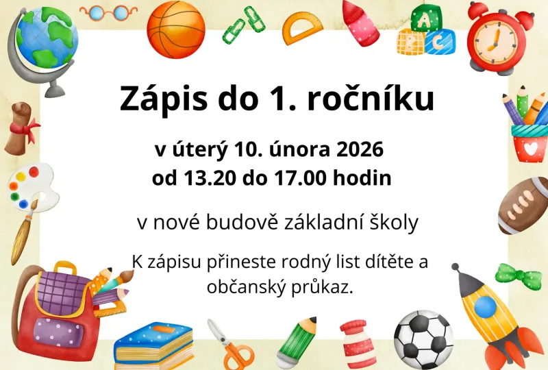 Zápis do 1. ročníku