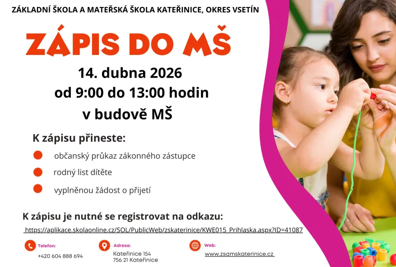 Zápis do MŠ
